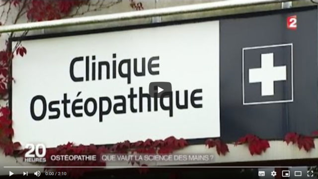 reportage france 2 metier osteopathe